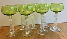 Wine Glass Goblet Hock Crystal Chartreuse