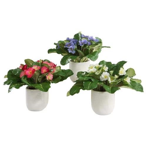 Uttermost 60247 Trilogy Primrose 10" Wide Primulas Artificial Plant in - / White - Picture 1 of 4