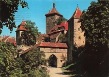 Postcard Germany Kobolzeller Turm (Gate) Rothenburg ob der Taube Landmark