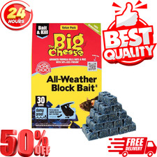 30 Blocks STV Big Cheese All-Weather Poison Bait Rat Mouse Mice Rodent Killer