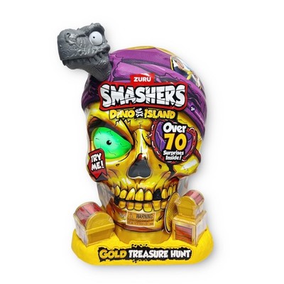 ZURU Smashers Dino Island Gold Treasure Hunt Spielset 70+ Überraschungen (Grau)