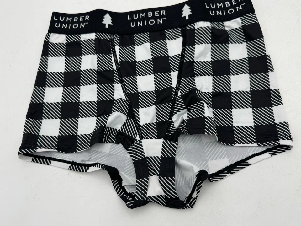Черно-белые женские шорты-бойшорты в клетку с принтом Buffalo — НОВЫЕ — LumberUnion - Изображение 4 из 4
