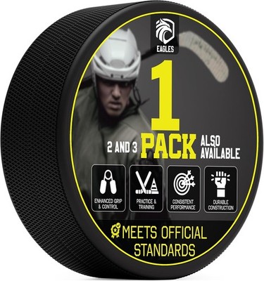 EAGLES Ice Hockey Pucks Official Regulation Weight 6oz 3in
