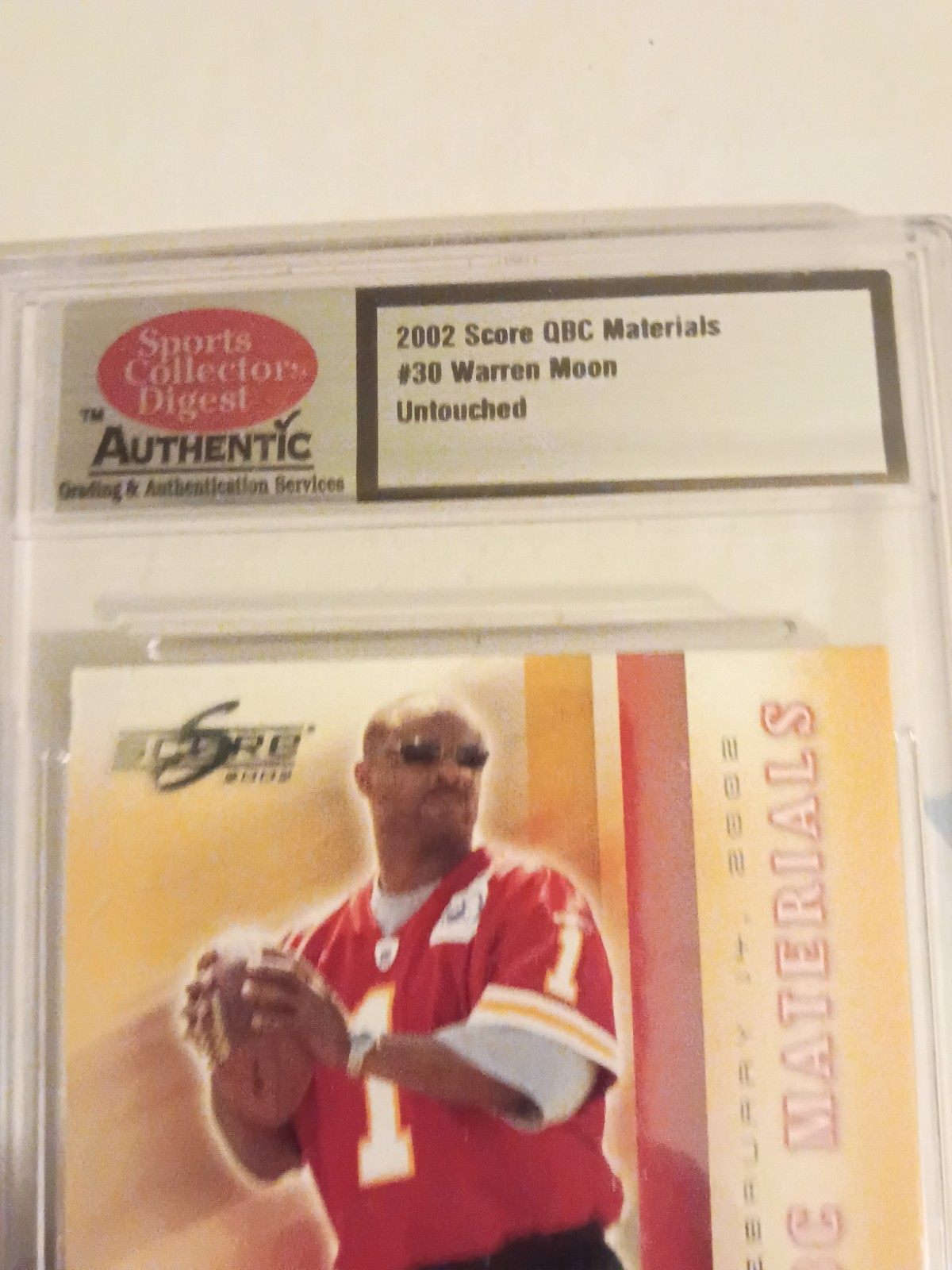 ⭐ SCD BGS BAS ⭐ WARREN MOON Game Used Football Auto Autograph Lot Oilers Chiefs view 6