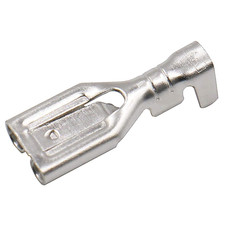 100PCS 6.3mm Female Spade Crimp Terminals Non-Insulated Quick Splice Connectors