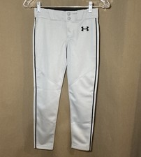 Under Armour Baseball Pants Kids Youth XSmall YXS Style Gray with Black Piping