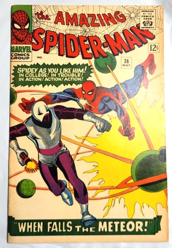 Amazing Spider-Man 36 1st Looter Marvel Comics Silver Age Raw Ungraded VG/F