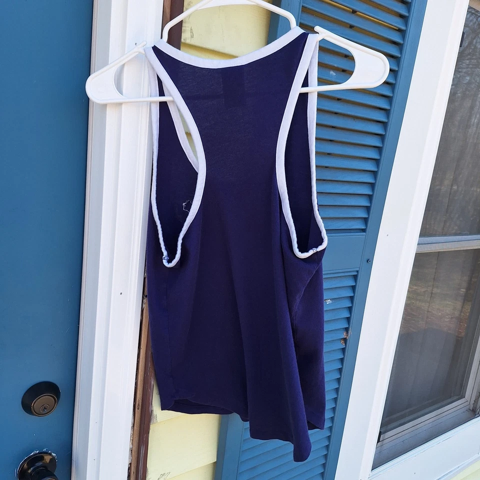 Victoria's Secret PINK S Ringer Sleeveless Tank Top Red White Blue - Image 2 of 4