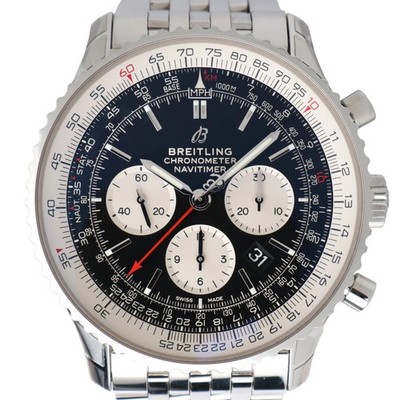 2019 Unworn Breitling AB0127211B1A1 Navitimer 1 46mm Steel Black Dial Watch