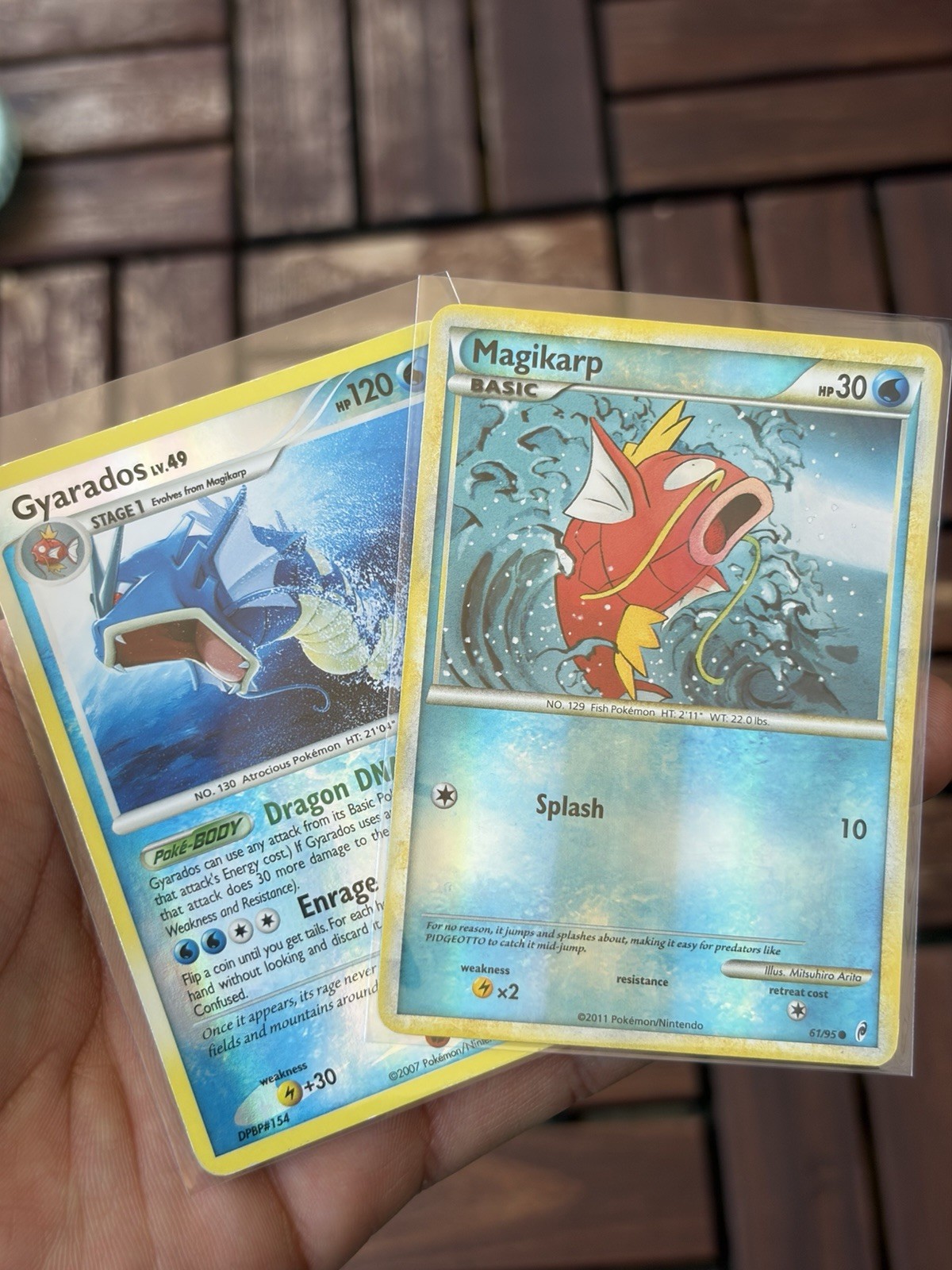 Pokemon TCG Reverse holo Gyarados 26/123 & Magikarp 61/95 Card Lot 2007