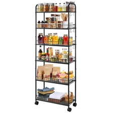 6-Tier Slim Rolling Storage Cart with Wheels Utility Cart for Small Spaces