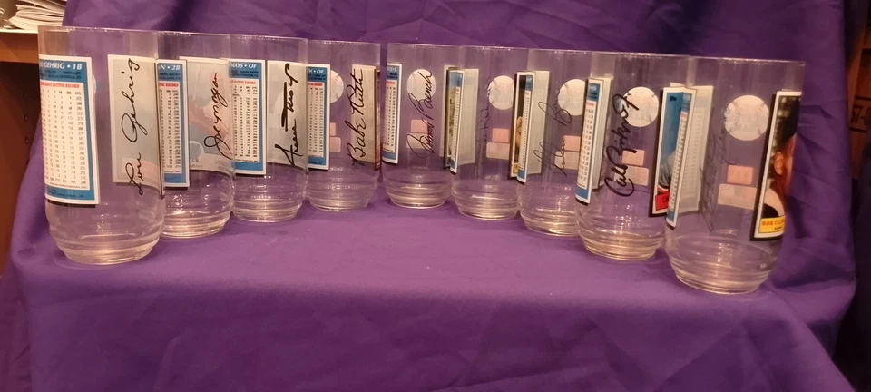 Conjunto completo de 9 óculos de time de beisebol McDonalds All Time Greatest MLB 1993 - Imagem 2 de 4