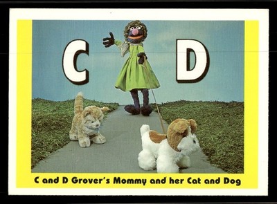 1992 Idolmaker Sesame Street #24 C and D Grover's Mommy and her Cat and Dog