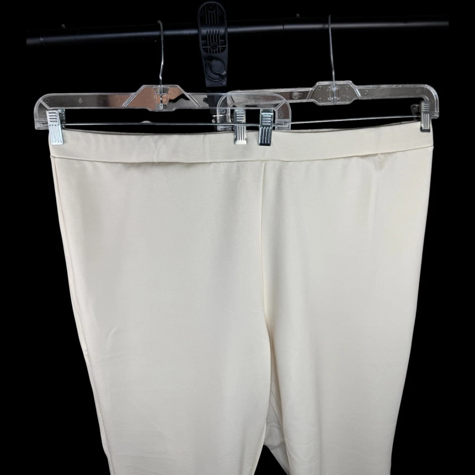 Susan Graver Dark Ivory Ankle Pants 2X Pull-On Stretch Rayon Blend NWOT - Image 4 of 4