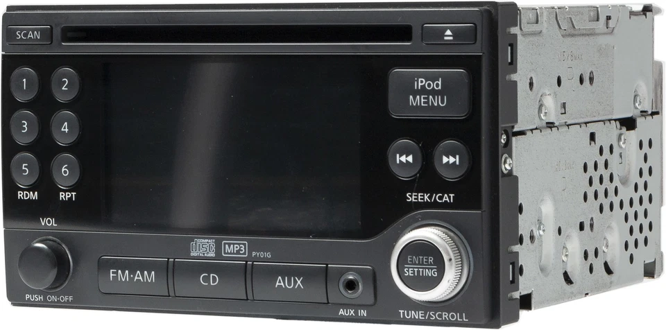 2010 Nissan Cube AM FM Radio Single Disc CD MP3 Player Aux 281851FN0A Face PY01G - Image 2 of 4
