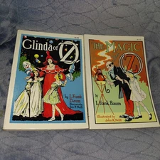 The Magic of OZ & Glinda of OZ - BY FRANK L. BAUM - Paperback Book Lot