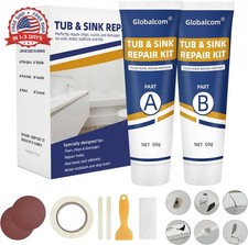 Tub Repair Kit White, Fiberglass Shower tub and Porcelain Sink Repair Kit, Acryl