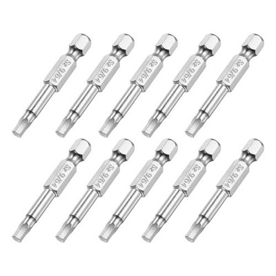 1/4'' Hex Shank 9/64'' Magnetic Hex Screwdriver Bit, S2 Steel 2'' Length, 10 Pcs