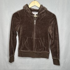 Juicy Couture Tracksuit Jacket Brown Sz Small Made In USA VTG Y2K