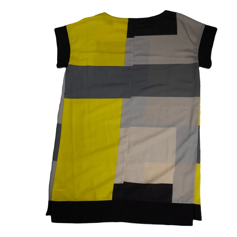 Reed Krakoff Mujer Bloque Color Estilo Amarillo Negro Gris Top M Foto 2 de 4