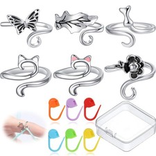 Crochet Rings, 6PCS Adjustable Crochet Tension Rings for Crocheting Accessori...