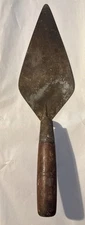 Vintage Cement Trowel Mason Brick Bricklayer Tool Wooden Handle 10” Blade