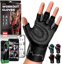 Guantes ventilados para levantamiento de pesa...