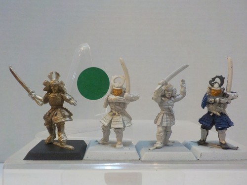 G429 AEG Clan Wars Shadowland Samurai troops X4 Metal some painted