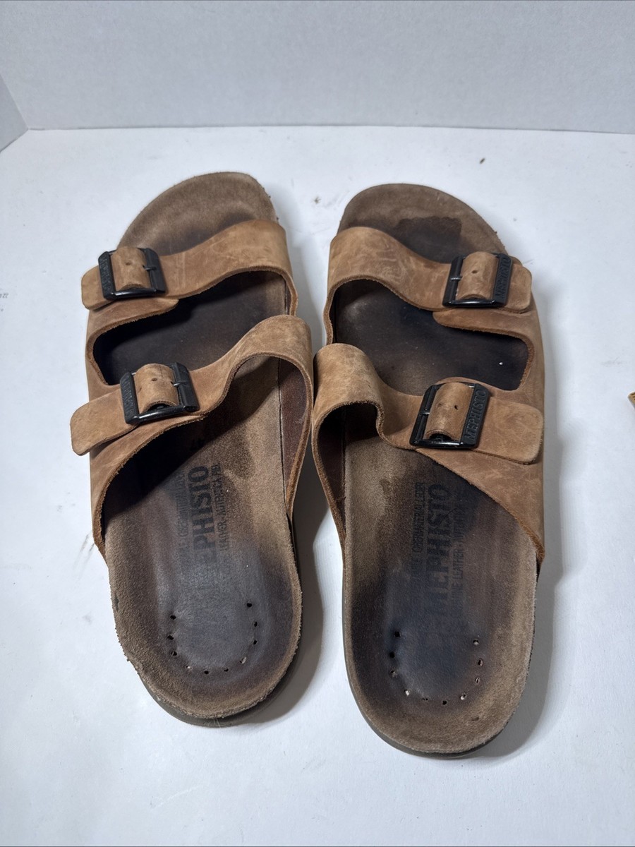 Mephisto Nerio Brown Comfort Sandal Slide Men display picture 1