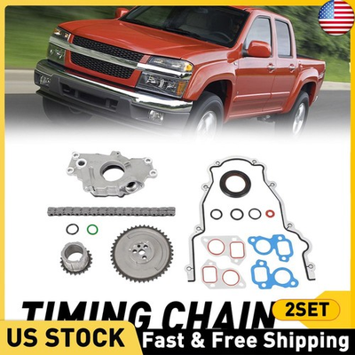 #ad #ad 2SET 12586665 For Chevrolet GM 4.8 5.3 6.0L LS1 LS2 LS3 Oil Pump Timing Chain $129.99