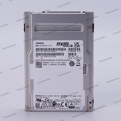 KIOXIA CM6 15.36TB SSD U.3 2.5'' PCIe Gen 4 NVME SDFHS41GEB02T KCM61RUL15T3