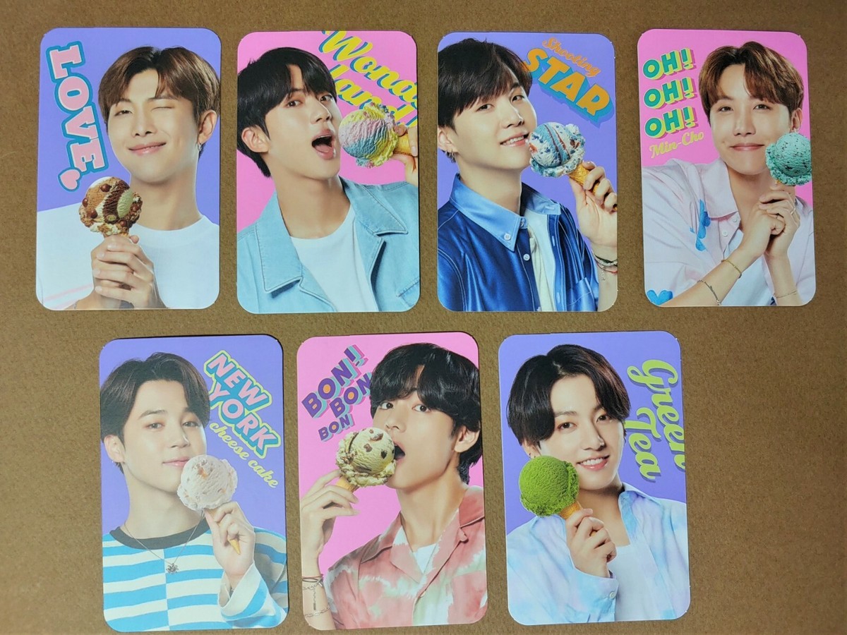 BTS x Baskin robbins Official Photocard Full Set 7pcs | eBay