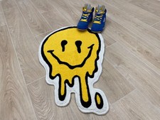 Acid Melting Smiley Face Emoji Area Living Room Rugs Bedroom Carpet Floor Mat