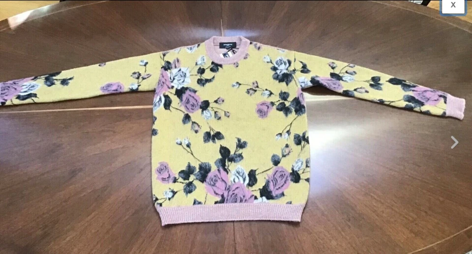 Rochas Nuevo Suéter Tejido Lana/Mohair Manga Larga Talla 38 S Hecho en Italia Foto 2 de 4