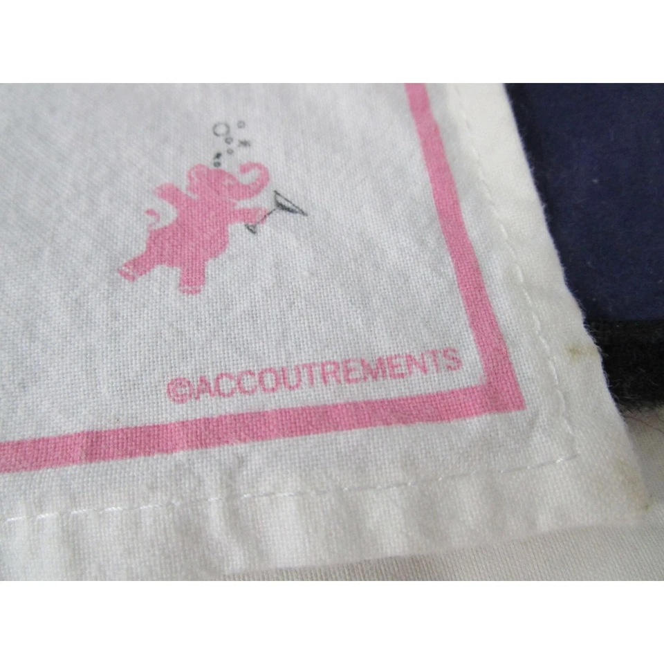 Pink Dancing Elephant Martini cóctel té o toalla de bar algodón usada en excelente estado Foto 4 de 4