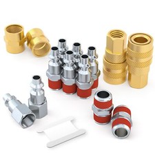 Air Hose Fittings 1/4''npt Quick Connect Air Coupler And Plug Kit I/m Type 14 Pi