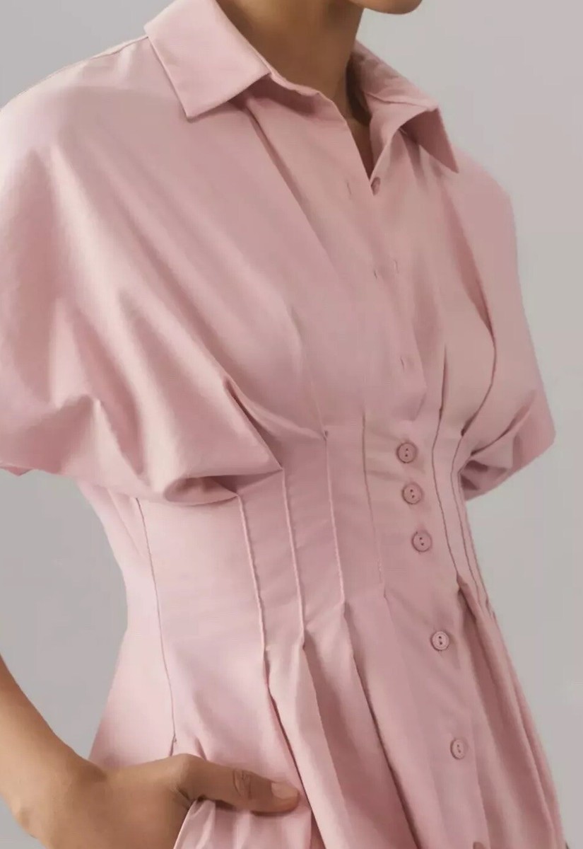 exquise tobie button front pleated midi shirt dress Exquise The Tobie Button-Front Pleated Shirt Dress by Exquise: Mini Edition at MarketFair Shoppes in Princeton, NJ