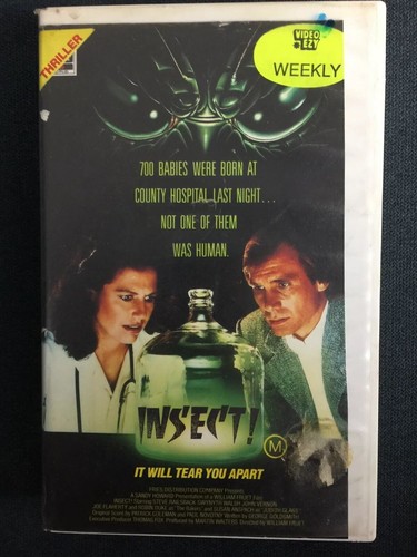 1987 Insect! VHS Cult Horror Thriller Ex Rental Aust. Release Steve ...