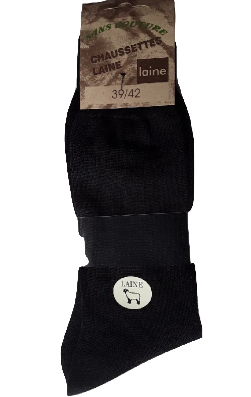 G.T.I. Lot 3 paires de chaussettes homme Laine chaudes sans