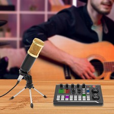 Podcast Mikrofon Set Nieren Kondensator Mikrofon Audio Mixer Set mit Soundkarte