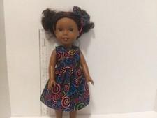14' Doll Clothes made to fit Wellie Wisher- Dress  Hair Bow-    B17