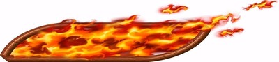 Fire chrome or wood vinyl graphic decal motorcycle go kart race car decal set
