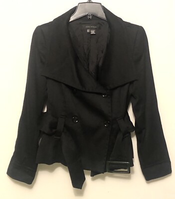 Zara Woman Double Breasted Short Peacoat Coat Jacket Wool Size