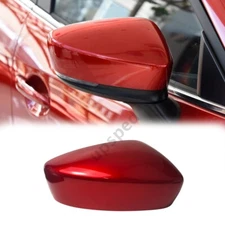 Red Right Passenger Side Rearview Mirror Cap Cover For Mazda 3 Axela M3 2017-19
