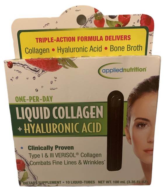 Applied Nutrition Liquid Collagen Hyaluronic Acid 10 Count for sale online eBay