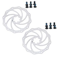 2X Fahrrad Bremsscheibe 160 Mm Edelstahl 6-Loch + Schrauben Universell Mtb