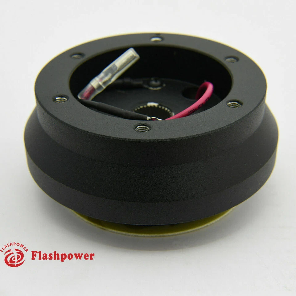 Adaptador de buje corto Flashpower de 6 pernos negro para Toyota Foto 2 de 4