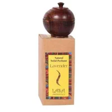 Lasa Aromatics Lavender Natural Body Perfume Unisex Wooden Jar Long Lasting 6g