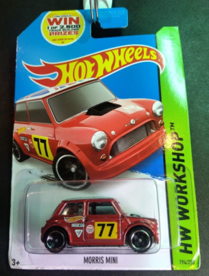 2014 Hot Wheels Red Morris Mini HW Workshop [194/200] Fast Ship!