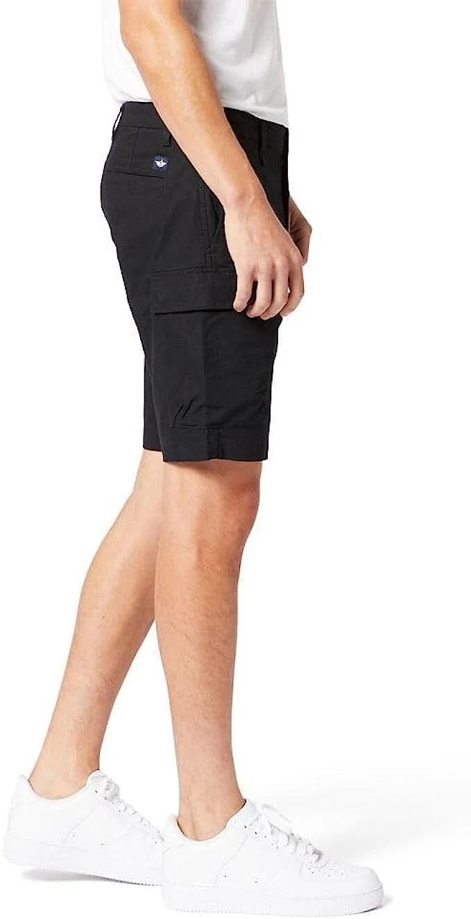 Dockers Men's Tech Cargo Straight Fit Shorts Mineral Black Mens Size 60